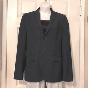 H&M Navy Blue Pinstriped Blazer Suit Jacket Sz 36R